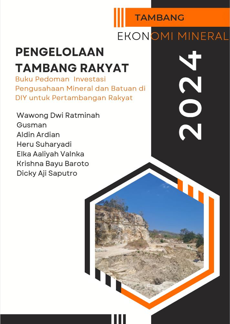 Cover Buku Pengelolaan Tambang Rakyat Buku Pedoman Investasi Pengusahaan Mineral dan Batuan di DIY untuk Pertambangan Rakyat